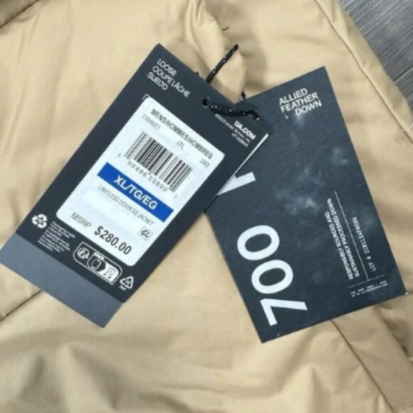 Under Armour Men's UA Limitless Down Jacket Hooded 700FP Camel Size XL NWT $280 - Picture 2 of 7